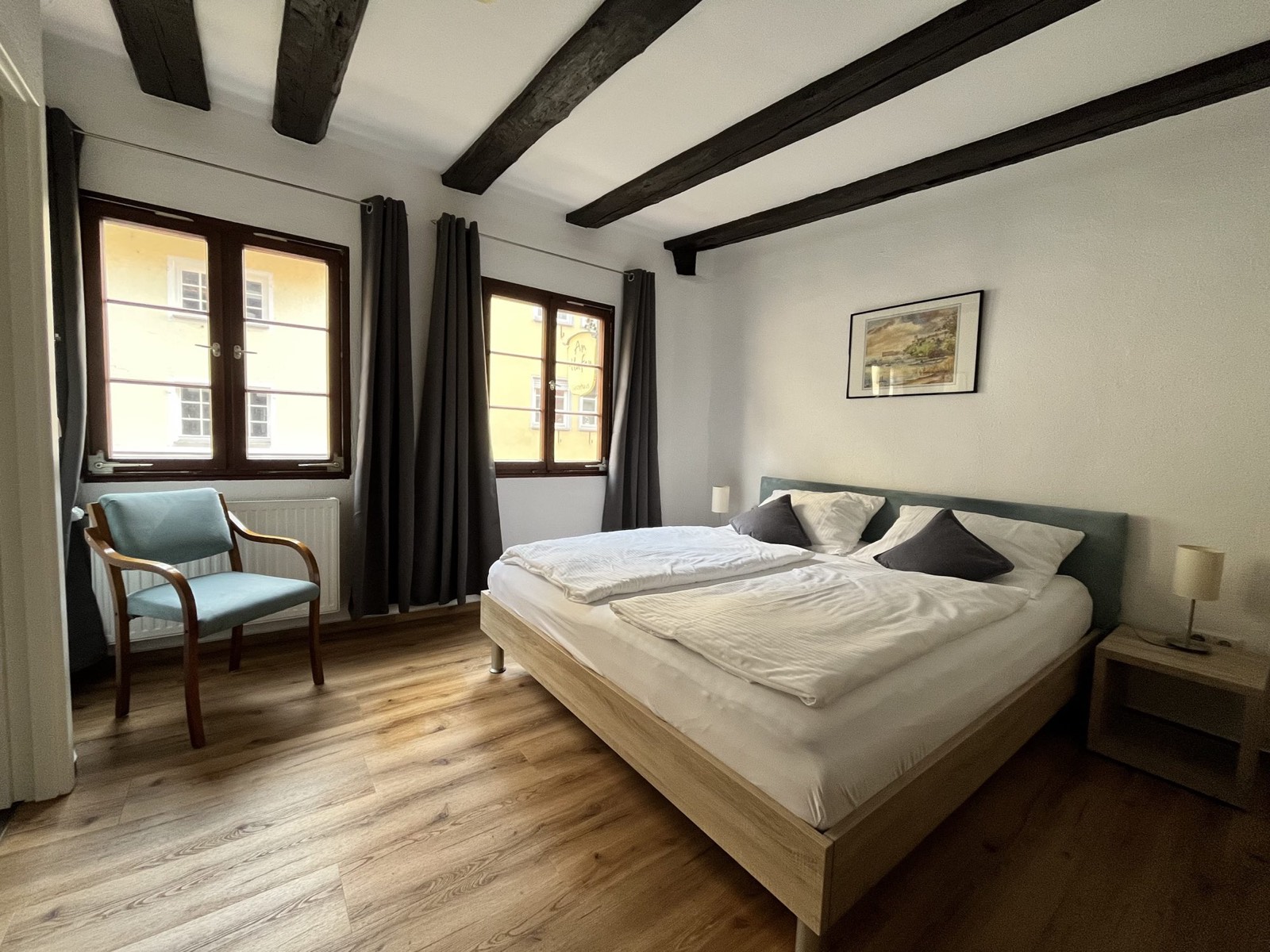 Blick in ein Zimmer im Fachwerkhaus Am Hafen